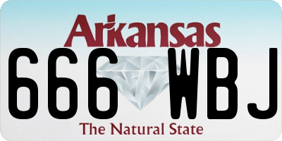 AR license plate 666WBJ