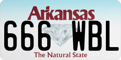 AR license plate 666WBL