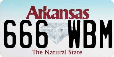 AR license plate 666WBM
