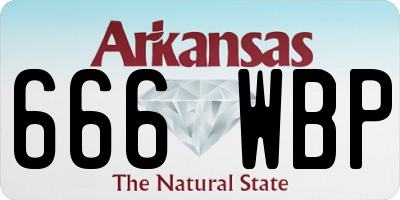 AR license plate 666WBP