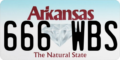 AR license plate 666WBS