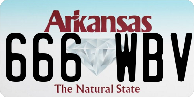 AR license plate 666WBV