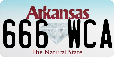 AR license plate 666WCA