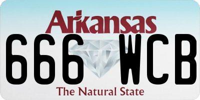 AR license plate 666WCB