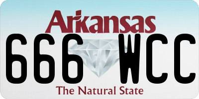 AR license plate 666WCC