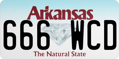 AR license plate 666WCD
