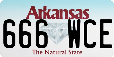 AR license plate 666WCE