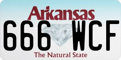 AR license plate 666WCF