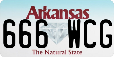 AR license plate 666WCG