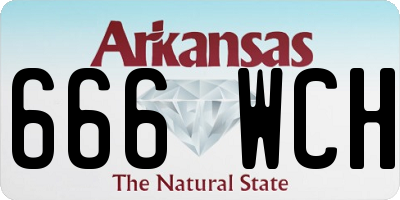 AR license plate 666WCH