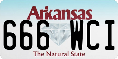 AR license plate 666WCI