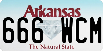 AR license plate 666WCM