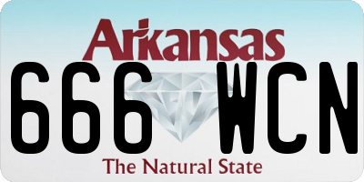 AR license plate 666WCN