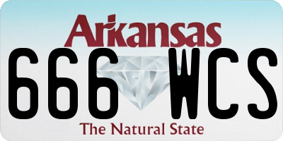 AR license plate 666WCS