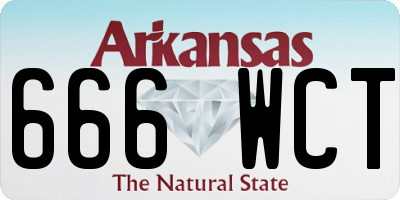 AR license plate 666WCT