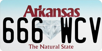 AR license plate 666WCV