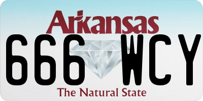 AR license plate 666WCY