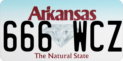 AR license plate 666WCZ