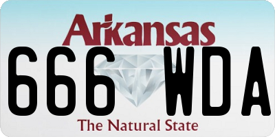 AR license plate 666WDA