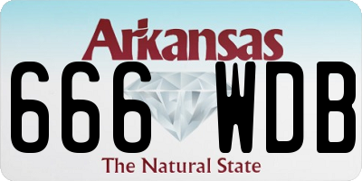 AR license plate 666WDB