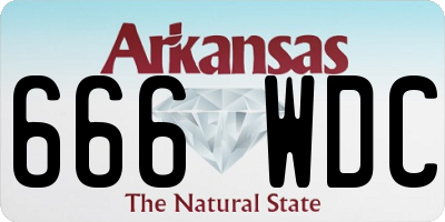 AR license plate 666WDC