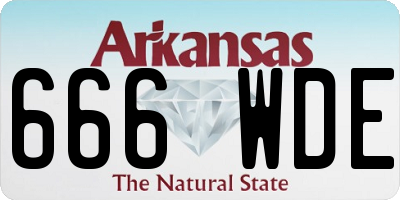 AR license plate 666WDE