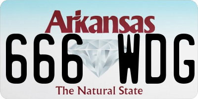 AR license plate 666WDG