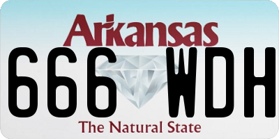AR license plate 666WDH