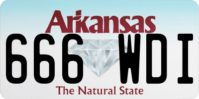 AR license plate 666WDI