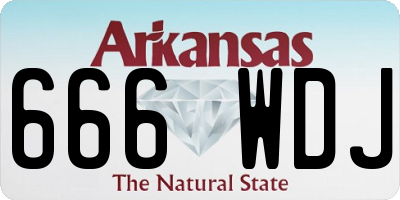 AR license plate 666WDJ
