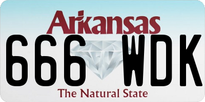 AR license plate 666WDK