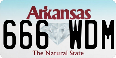 AR license plate 666WDM