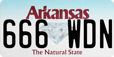 AR license plate 666WDN