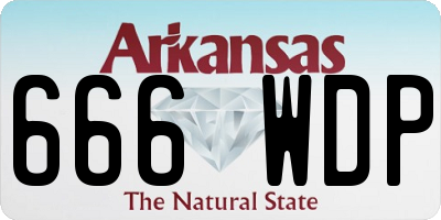 AR license plate 666WDP