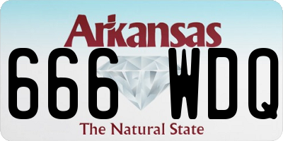AR license plate 666WDQ