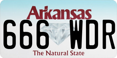 AR license plate 666WDR