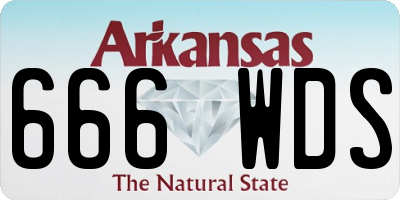AR license plate 666WDS