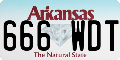 AR license plate 666WDT