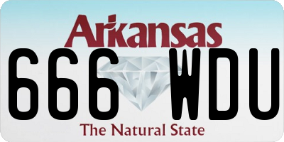 AR license plate 666WDU