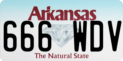 AR license plate 666WDV