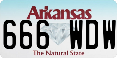 AR license plate 666WDW