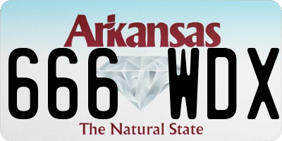 AR license plate 666WDX