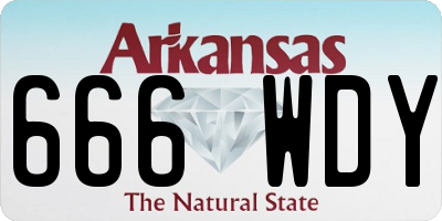 AR license plate 666WDY