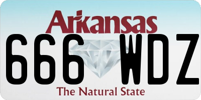 AR license plate 666WDZ