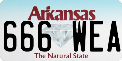 AR license plate 666WEA