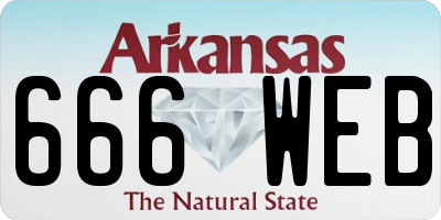 AR license plate 666WEB