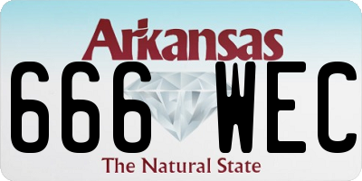 AR license plate 666WEC