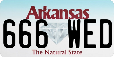 AR license plate 666WED