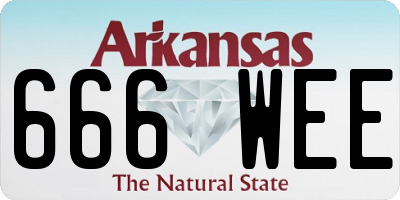 AR license plate 666WEE