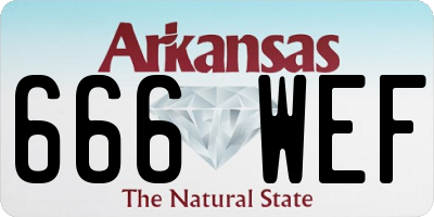 AR license plate 666WEF